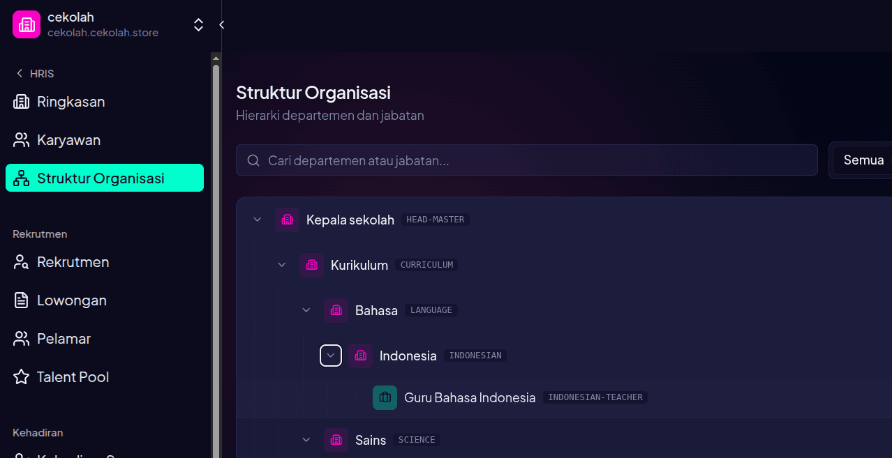 Sistem Manajemen Sekolah